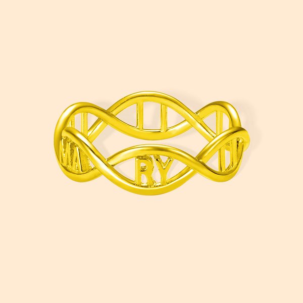 Molécula personalizada Anillo de ADN de doble hélice con nombre