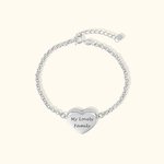 Personalizada Corazón Foto Relicario Pulsera con Texto Grabado Minimalista Joyería Aniversario Cumpleaños Regalo para Mascota Mujer Niña
