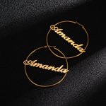 Personalized Name Hoop Earrings