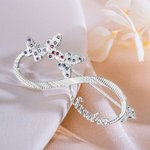 Custom Name Butterfly Infinity Brooch Pin