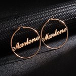 Personalized Name Hoop Earrings