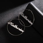Personalized Name Hoop Earrings