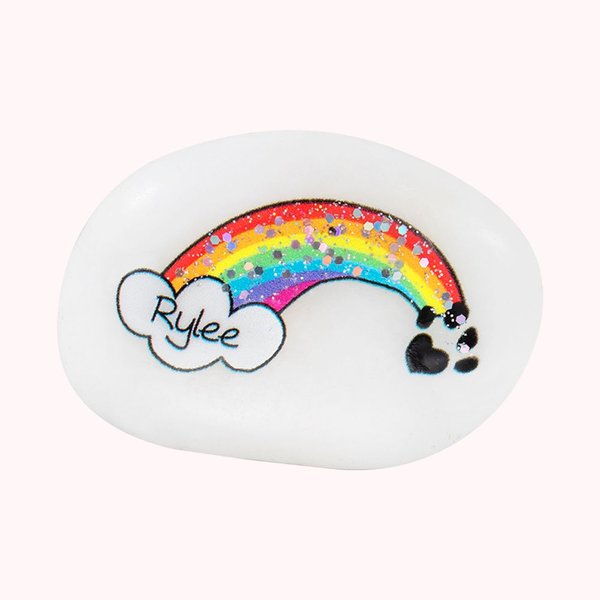 Personalisierte Pet Memorial Regenbogenbrücke Stein