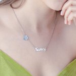 Custom Fashion Butterfly Clavicle Name Necklace