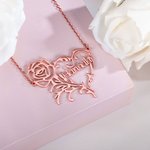 Custom Rose Necklace with Heart