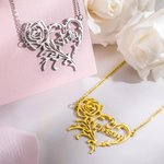 Custom Rose Necklace with Heart