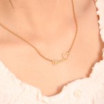 Gepersonaliseerde liefde hart naam hanger ketting minimalistische sieraden verjaardag verjaardagscadeau voor vrouwen