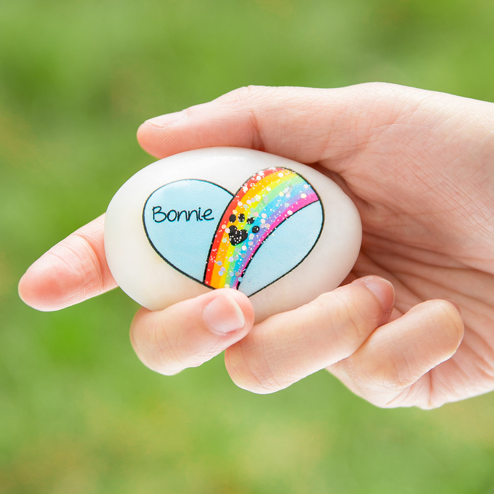 Personalized Pet Memorial Rainbow Bridge Stone - CALLIE