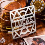 Personalized Name Stainless Steel Coaster Bottle Opener