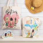 Customized Besties' Back Beach Holiday Style Canvas Bag