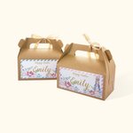 Custom Cardboard Easter Candy Box Treat Bag Gift Bag with Name Set of 3