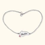 Custom Birthstone Baby jalat nimi rannekoru