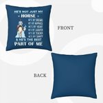 Personalizar No es sólo mi caballo Funda de cojín Funda de cojín para ella