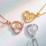 Personalisierte Herz Fantasy Einhorn Halskette für Frauen Mädchen