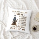 Personalizar No es sólo mi caballo Funda de cojín Funda de cojín para ella