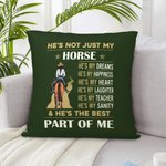 Personalizar No es sólo mi caballo Funda de cojín Funda de cojín para ella