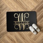 Felpudo personalizado con monograma y nombre