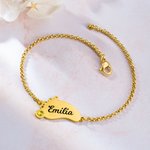 Custom Birthstone Baby jalat nimi rannekoru