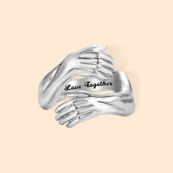 Personalisierte kreative Liebe Umarmung Ring