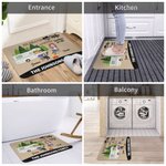 Personalised Camping Partners for Life Doormat with Forest Campfire Elements Couple Theme Home Decoration Gift for Camping Enthusiast