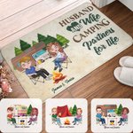 Personalised Enjoyable Camping Life Welcome Doormat with Name Birthday Housewarming Gift for Couple