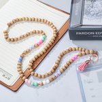 Personalised Morse Code Wooden Beaded Lanyard