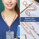 Personalised Morse Code Wooden Beaded Lanyard