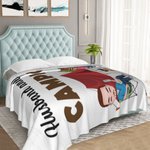 Personalizzato Marito e moglie partner di campeggio per la vita Coperta morbida Decorazione casa Regalo di compleanno per la coppia di amanti del camp