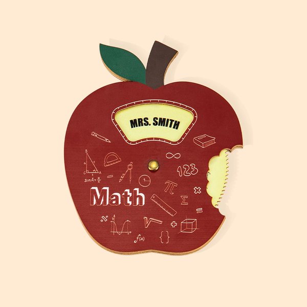 Rotatable Apple Teacher Appreciation Card