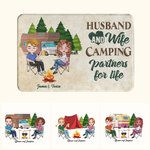 Personalised Enjoyable Camping Life Welcome Doormat with Name Birthday Housewarming Gift for Couple