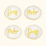 Custom Resin Wedding Drink Coaster with Name Bridesmaid Gift