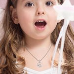 Personalized Fantasy Unicorn Moon Pendant Necklace with Engraved Name Colorful Zircon Jewelry Birthday Gift for Girl Kid Daughter