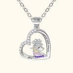 Personalisierte Herz Fantasy Einhorn Halskette für Frauen Mädchen