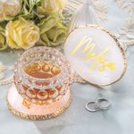 Custom Resin Wedding Drink Coaster with Name Bridesmaid Gift