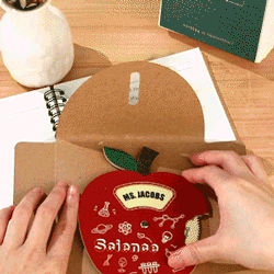 Customized Apple Rotatable Appreciation Card For Teachers