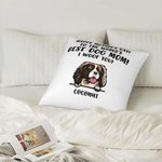 Personalised Dog Mom Cushion Throw Pillow Cover Gift For Mother's Day