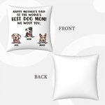 Personalised Dog Mom Cushion Throw Pillow Cover Gift For Mother's Day