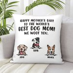 Personalised Dog Mom Cushion Throw Pillow Cover Gift For Mother's Day
