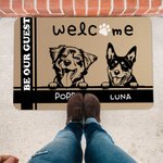 Customized Cute Dog Welcome Doormat