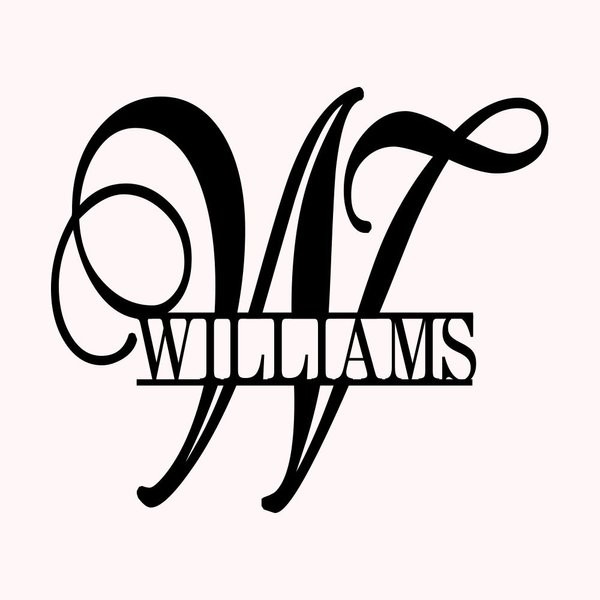 Family Initial Metal Wall Sign for Housewarming