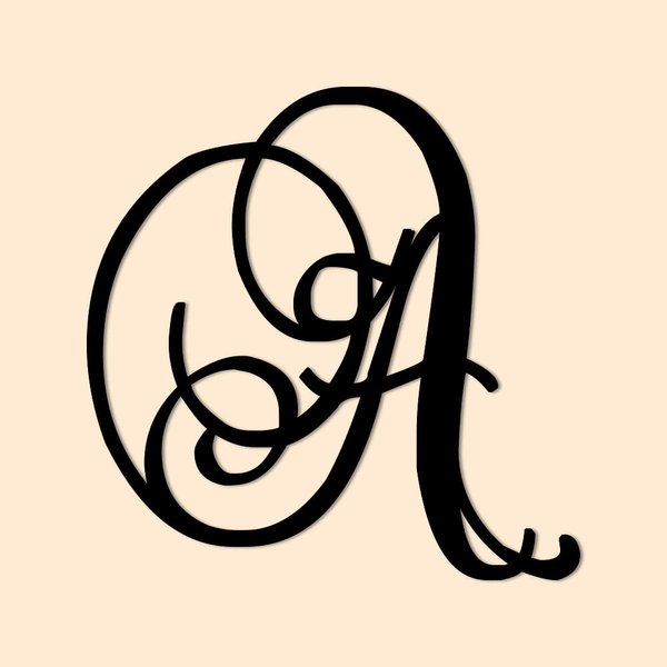 Custom Initial Metal Home Door Wall Sign Art Decor