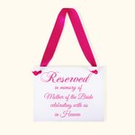 Personalized Multicolor Memorial Seat Sign with Name Memorial Wedding Gift for Family Friend