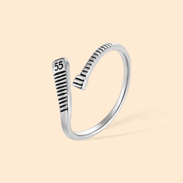 Engraved Ice Hockey Ring with Number Team Gift