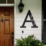 Iniziale personalizzata con numero civico Segno in metallo Decorazione per la casa
