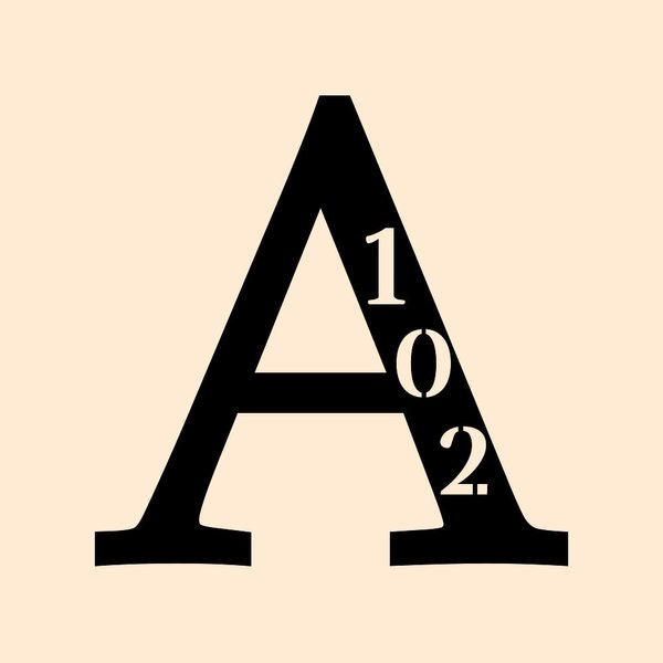 Inicial personalizada con el número de casa de metal Signo Decoración del hogar