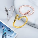 Personalized Engraved Ice Hockey Ring with Number Birthday Team Gift for Women Hockey Player