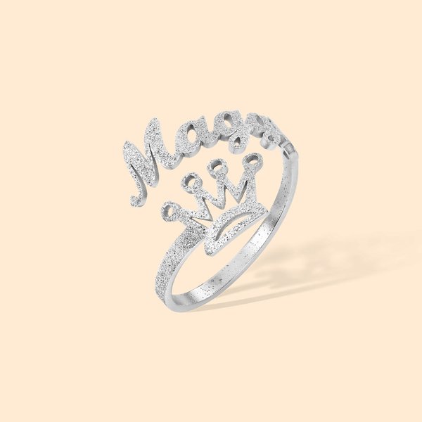 Namnring med tryck i matt finish