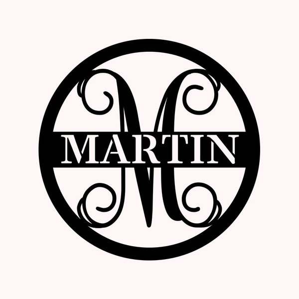 Nom Initiales Personnalisé Décoration Murale Acier inoxydable