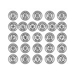 Individuelle Initiale mit Familienname Metall Wanddekoration