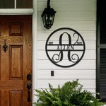 Segno di famiglia personalizzato con iniziale del cognome in metallo Segno dell'anno stabilito Decorazioni per la casa